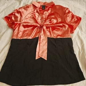 4/$20- silk & flowy shirt